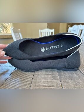 Rothy's - The Point Black Slip-On Round Toe Ballet Knit Flats Women’s Size 9
